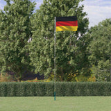 VidaXL Flagge mit Fahnenmast Deutschland 5,55 m Aluminium