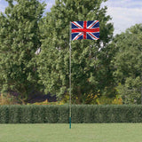 VidaXL Flagge mit Fahnenmast Vereinigtes Königreich 5,55 m Aluminium