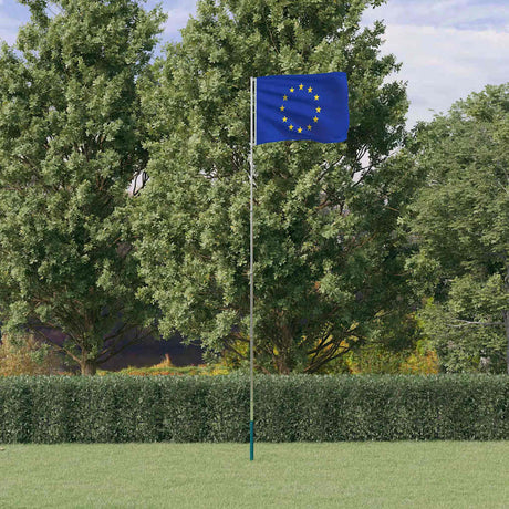 VidaXL Flagge mit Fahnenmast Europa 5,55 m Aluminium
