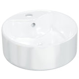 Vidaxx Waschbecken 40x14,5 cm rund aus Keramik weiß