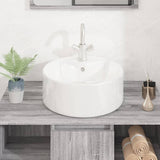 Vidaxl Washbasin 40x14,5 cm Bianco in ceramica rotonda