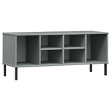 VidaXL Schuhregal mit Metallbeinen Oslo 106x35x45 cm Kieferngrau