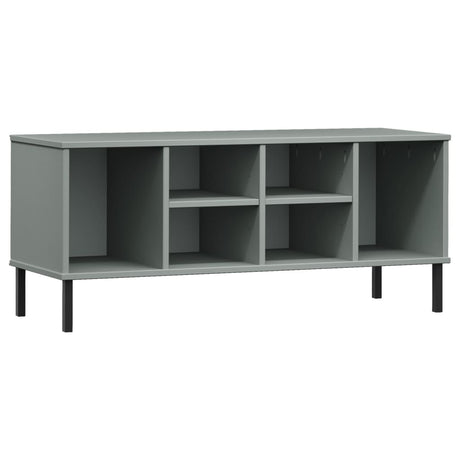 VidaXL Schuhregal mit Metallbeinen Oslo 106x35x45 cm Kieferngrau