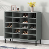 Vidaxx Schuhregal mit Metallbeinen Oslo 95x35x86 cm Kieferngrau