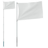 Vidaxl flagpole telescopic 5.55 m aluminum silver colored