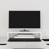 Vidaxx Monitorständer 50x27x10 cm massives Kiefernholz weiß