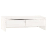 Vidaxx Monitorständer 50x27x15 cm massives Kiefernholz weiß