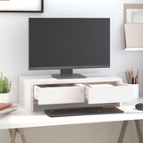 Vidaxx Monitorständer 50x27x15 cm massives Kiefernholz weiß