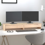 Vidaxxl Monitorständer 100x27x15 cm massives Kiefernholz