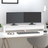 VidaXL Monitor standard 100x27x15 cm Solid pine white