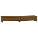 Vidaxxl Monitorständer 100x27x15 cm massives Kiefernholz honigbraun