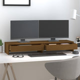 Vidaxl Monitor Standard 100x27x15 cm Solid Pine Honey Brown