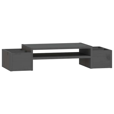 Vidaxx Monitorständer 70x27,5x15 cm massives Kiefernholz grau