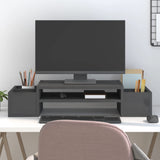 Vidaxx Monitorständer 70x27,5x15 cm massives Kiefernholz grau