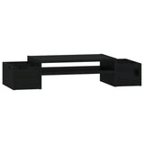 Vidaxxl Monitorständer 70x27,5x15 cm massives Kiefernholz schwarz