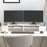 Vidaxx Monitorständer 100x27,5x15 cm massives Kiefernholz weiß
