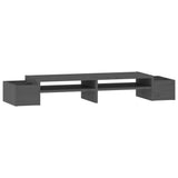 Vidaxx Monitorständer 100x27,5x15 cm massives Kiefernholz grau