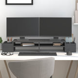 Vidaxx Monitorständer 100x27,5x15 cm massives Kiefernholz grau