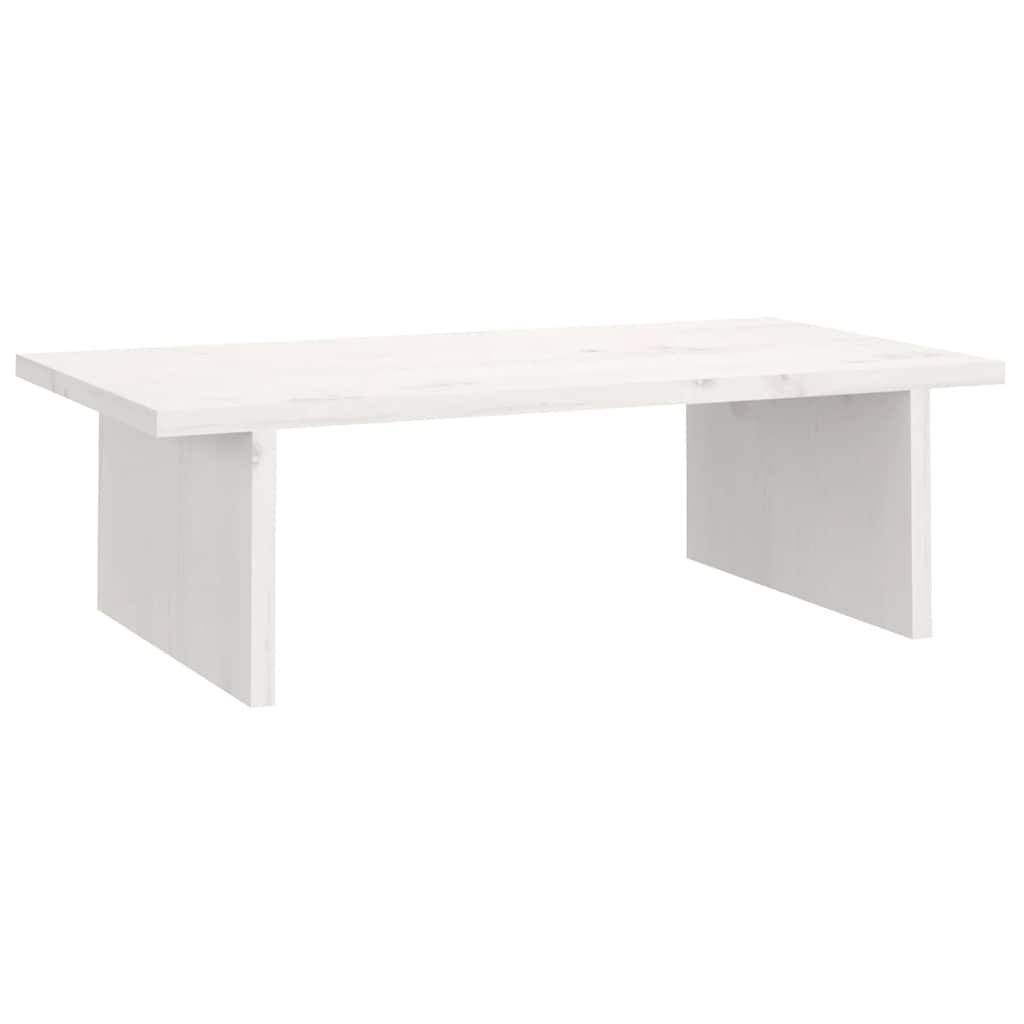 Vidaxx Monitorständer 50x27x15 cm massives Kiefernholz weiß