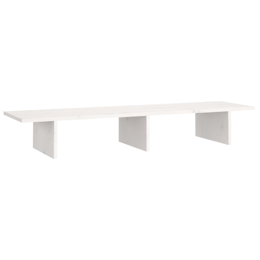 Vidaxl Monitor standard 100x27x15 cm Pine solide blanc