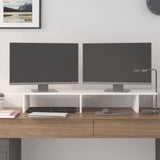 Vidaxx Monitorständer 100x27x15 cm massives Kiefernholz weiß