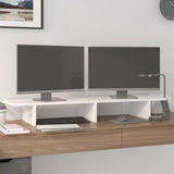 Vidaxl Monitor Standard 100x27x15 cm Solid Pine White