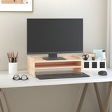 Vidaxxl Monitorständer 50x24x16 cm massives Kiefernholz