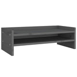 Vidaxx Monitorständer 50x24x16 cm massives Kiefernholz grau