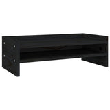 VidaXL Monitorständer 50x24x16 cm massives Kiefernholz schwarz