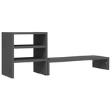 VidaXL Monitorständer 81x20x30 cm massives Kiefernholz grau