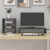 VidaXL Monitorständer 81x20x30 cm massives Kiefernholz grau
