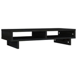 VidaXL Monitorständer 60x27x14 cm massives Kiefernholz schwarz