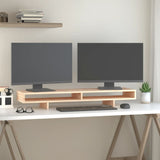 Vidaxxl Monitorständer 100x27x14 cm massives Kiefernholz