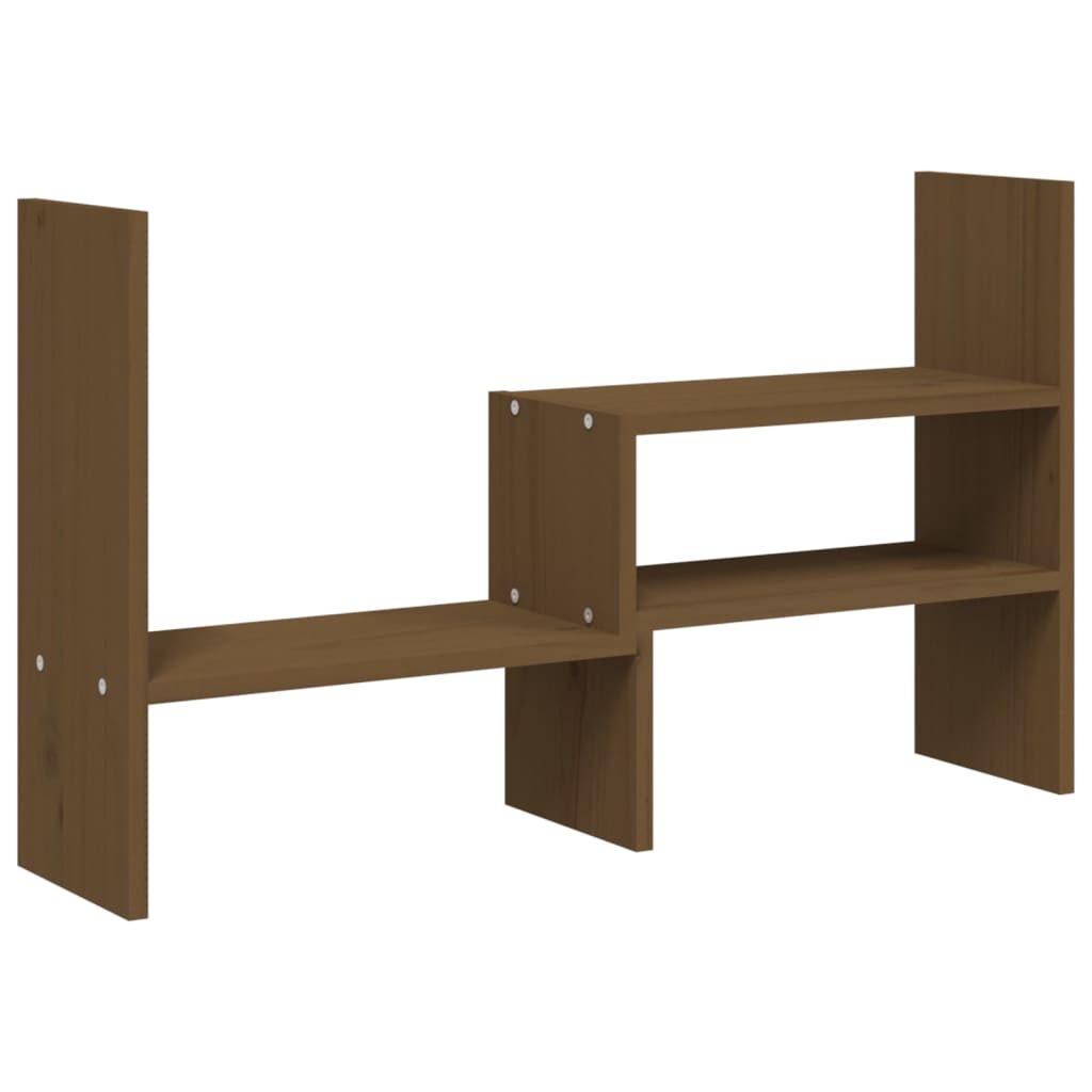 Vidaxl Monitor Stand (39-72) X17x43 cm Miele in legno di pino Marrone