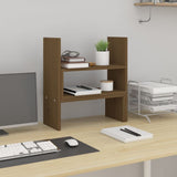 Vidaxl Monitor Stand (39-72) X17x43 cm Miele in legno di pino Marrone