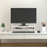 Vidaxx Monitorständer 50x27x15 cm massives Kiefernholz weiß