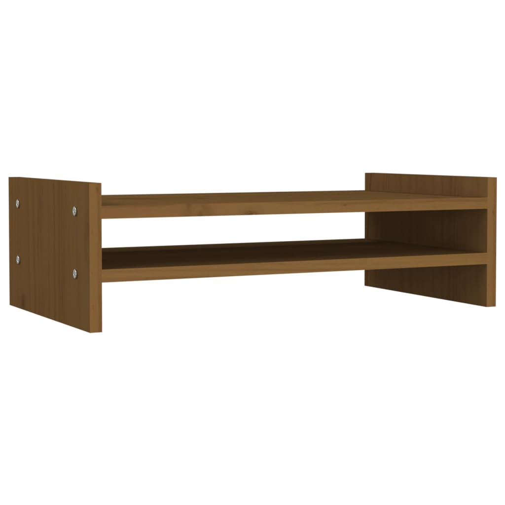 Vidaxxl Monitorständer 50x27x15 cm massives Kiefernholz honigbraun
