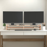 Vidaxxl Monitorständer 100x27x15 cm massives Kiefernholz