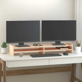 Vidaxxl Monitorständer 100x27x15 cm massives Kiefernholz