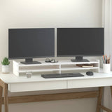Vidaxx Monitorständer 100x27x15 cm massives Kiefernholz weiß