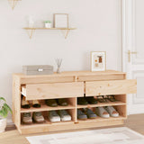 VidaXL shoe cabinet 110x34x52 cm solid pine