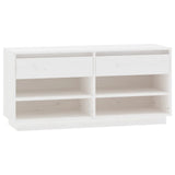 VidaXL shoe cabinet 110x34x52 cm Solid pine white