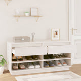 VidaXL shoe cabinet 110x34x52 cm Solid pine white