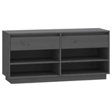 Vidaxx Schuhschrank 110x34x52 cm massives Kiefernholz grau