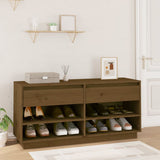 Vidaxx Schuhschrank 110x34x52 cm massives Kiefernholz honigbraun
