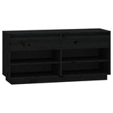 VidaXL Shoe cabinet 110x34x52 cm Solid pine pine black