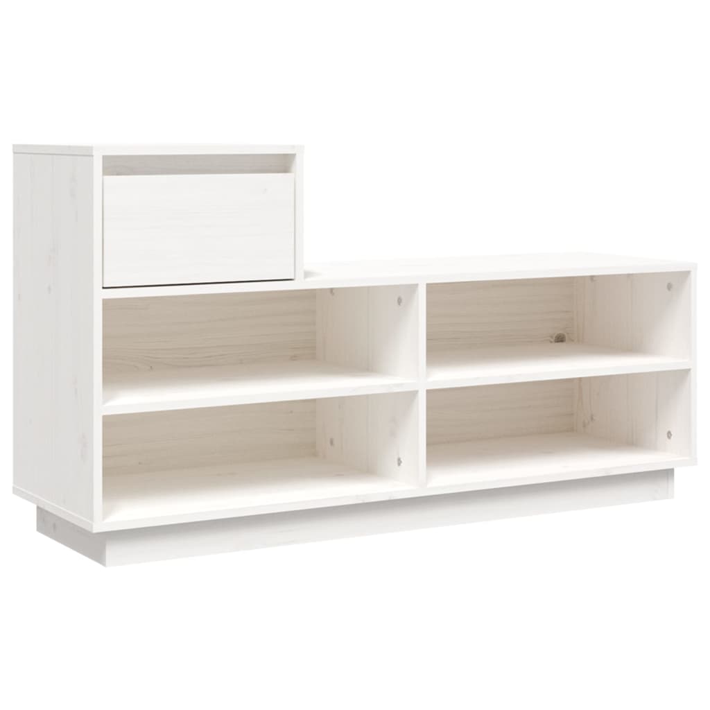 Vidaxl Cabinet da scarpe 110x34x61 cm Pino di pino solido