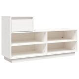 Vidaxl Shoe cabinet 110x34x61 cm Solid pine white