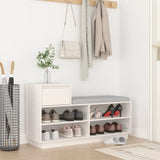 Vidaxl Shoe cabinet 110x34x61 cm Solid pine white