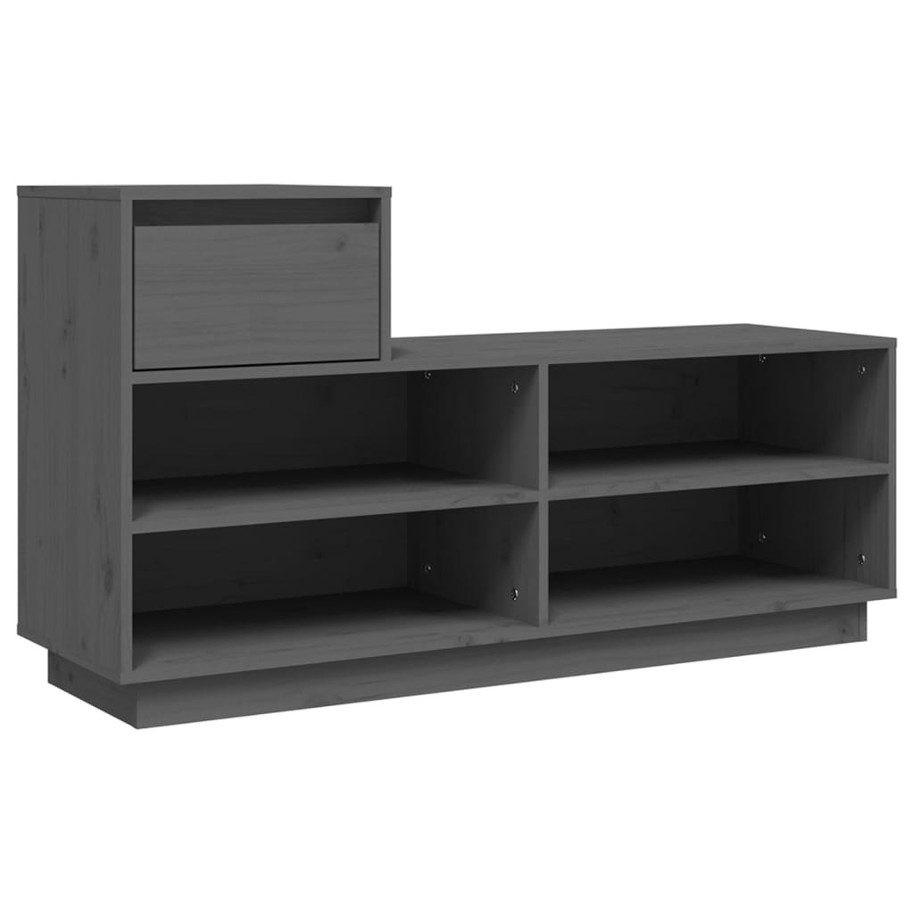 Vidaxx Schuhschrank 110x34x61 cm massives Kiefernholz grau